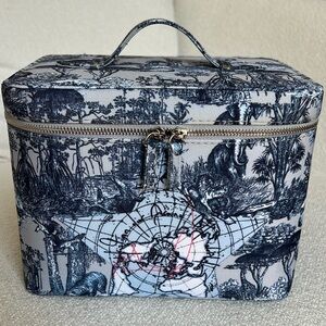 Dior Blue and White Toile de Jouy Vanity Bag